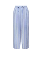 Yours Curve Blue Crinkle Wide Leg Trousers - Image 5 of 5