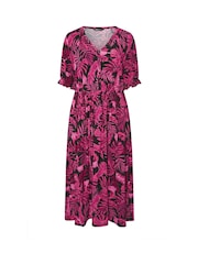 Yours Curve Tropical Tie Front Maxi Dress - Image 5 de 5