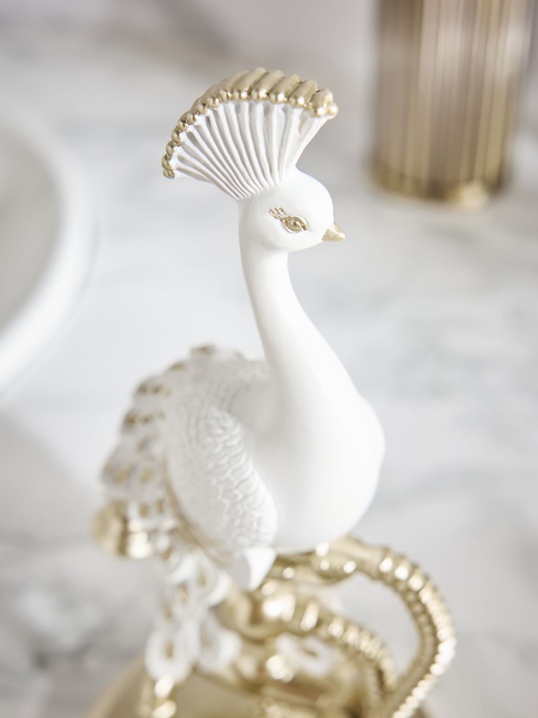 Buy White Benedict Peacock Single Bathroom Ornament from Next USA