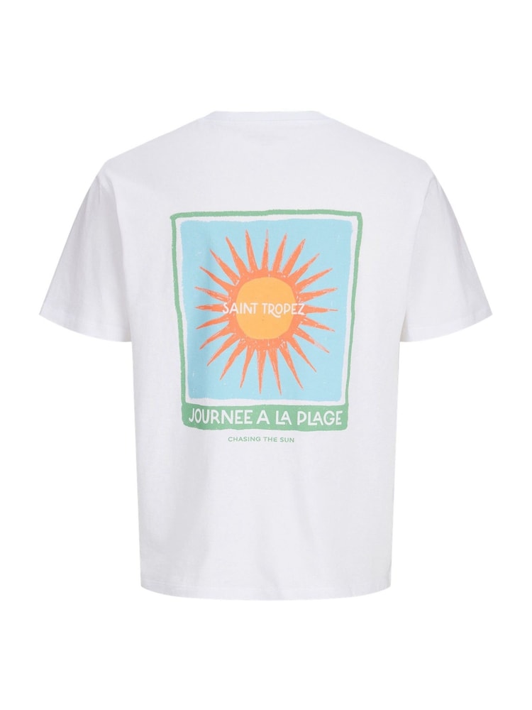 JACK & JONES White Short Sleeve Back Graphic Print T-Shirt - Image 2 of 4