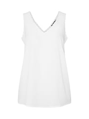 Yours Curve White Scallop Edge Camisole - Image 2 of 2