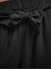 PixieGirl Petite Black Wide Leg Tie Belt Trousers - Image 6 of 6