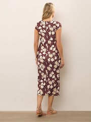 Long Tall Sally Red Ruched Tie Midi Dress - Image 3 of 5