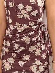 Long Tall Sally Red Ruched Tie Midi Dress - Image 4 of 5