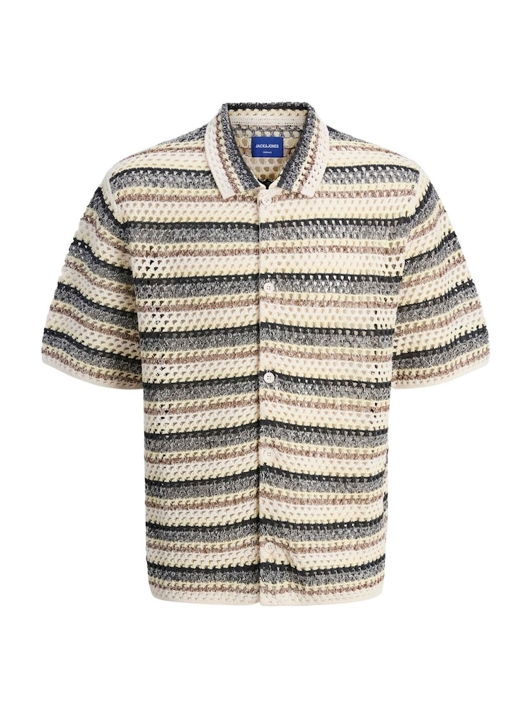 JACK & JONES Brown Knitted Polo Shirt - Image 1 of 4