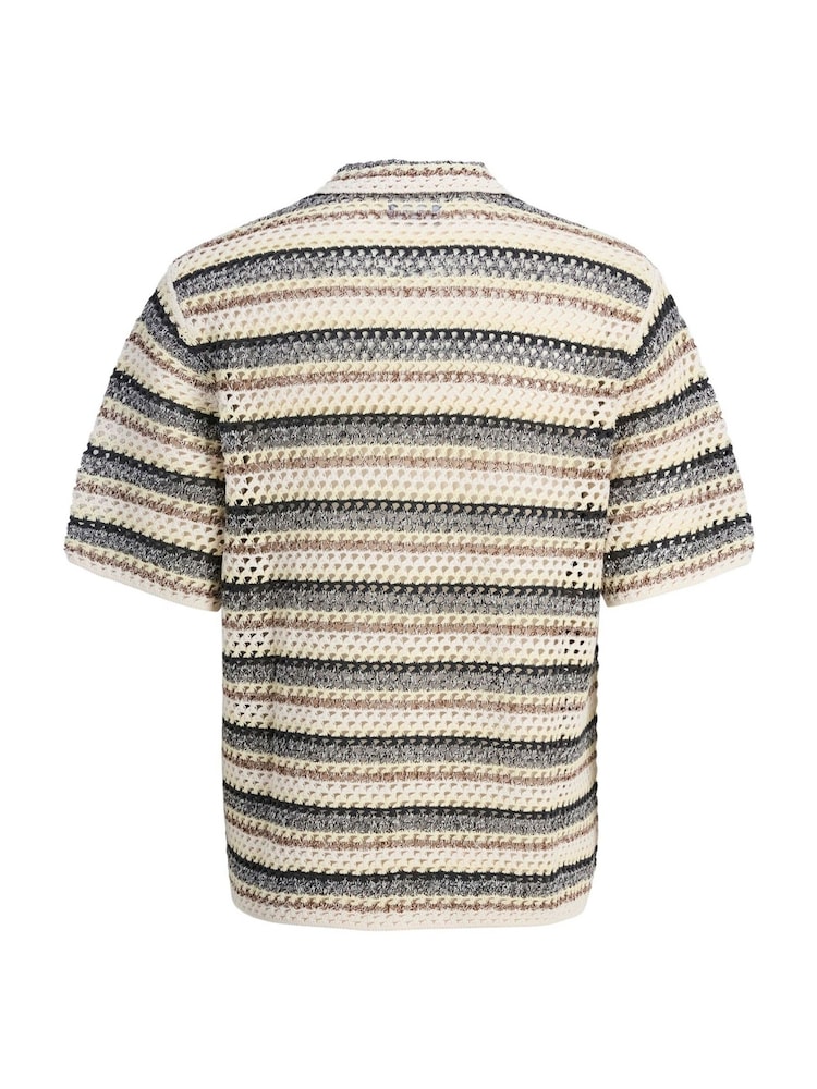 JACK & JONES Brown Knitted Polo Shirt - Image 2 of 4