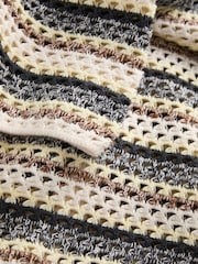 JACK & JONES Brown Knitted Polo Shirt - Image 3 of 4