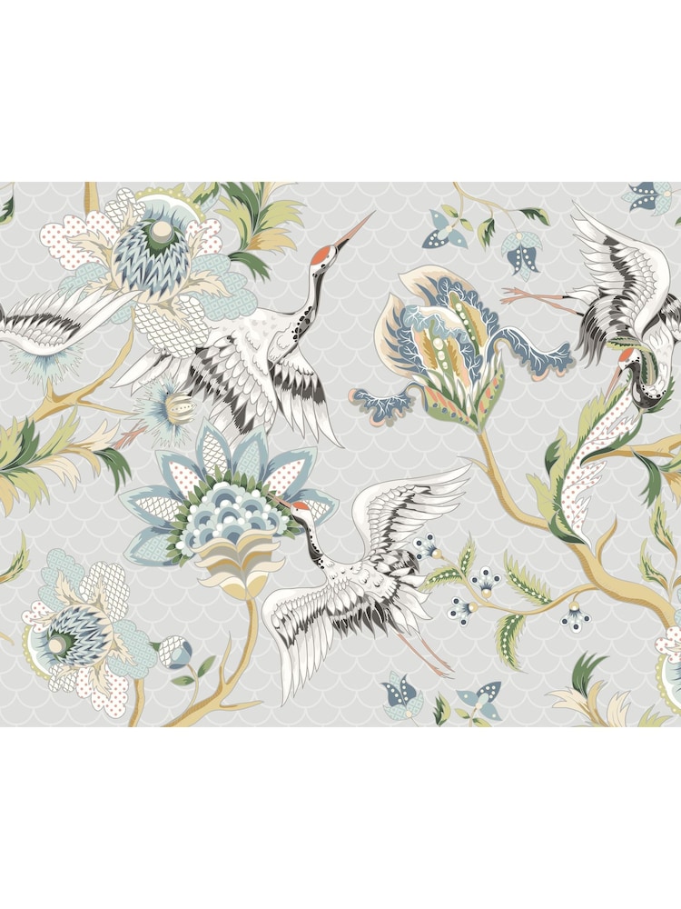 Origin Murals Grey Cranes in Flight Wall Mural - Image 2 of 2