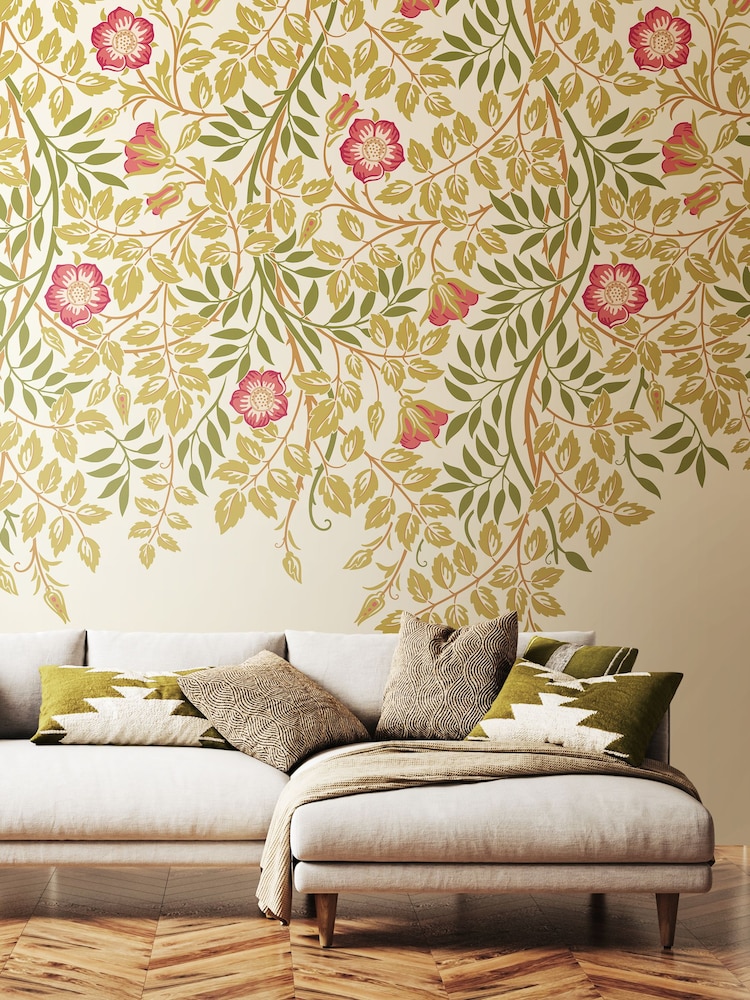 Origin Murals Rose Pink Cascading Rosehip 2.8m x 3.5m Wall Mural - Image 1 of 4 Origin Murals Rose Pink Cascading Rosehip 2.8m x 3.5m Wall Mural - Image 1 of 4
