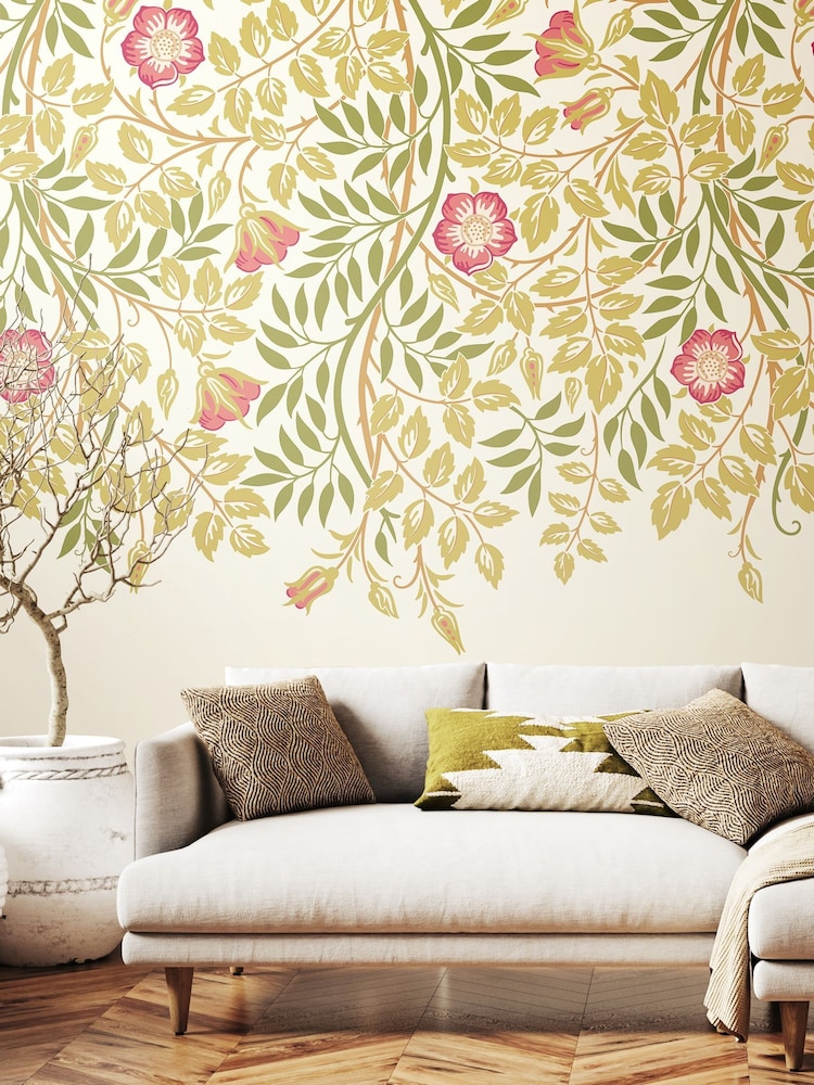 Origin Murals Rose Pink Cascading Rosehip 2.8m x 3.5m Wall Mural - Image 2 of 4 Origin Murals Rose Pink Cascading Rosehip 2.8m x 3.5m Wall Mural - Image 2 of 4