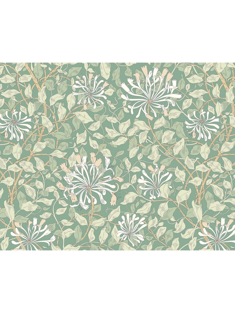 Origin Murals Soft Jade Honeysuckle 2.8m x 3.5m Wall Mural - Image 2 of 2