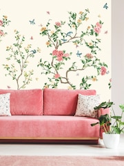 Origin Murals Cream Oriental Flower Tree Wall Mural - Image 1 of 2