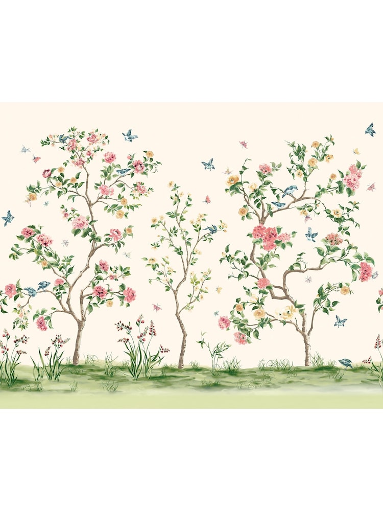 Origin Murals Cream Oriental Flower Tree Wall Mural - Image 2 of 2