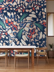 Origin Murals Navy Blue and Coral Butterfly Wings Wall Mural - Image 1 of 2
