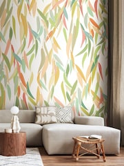 Origin Murals Apple Green Willow Leaves 2.8m x 3.5m Wall Mural - Image 1 of 2