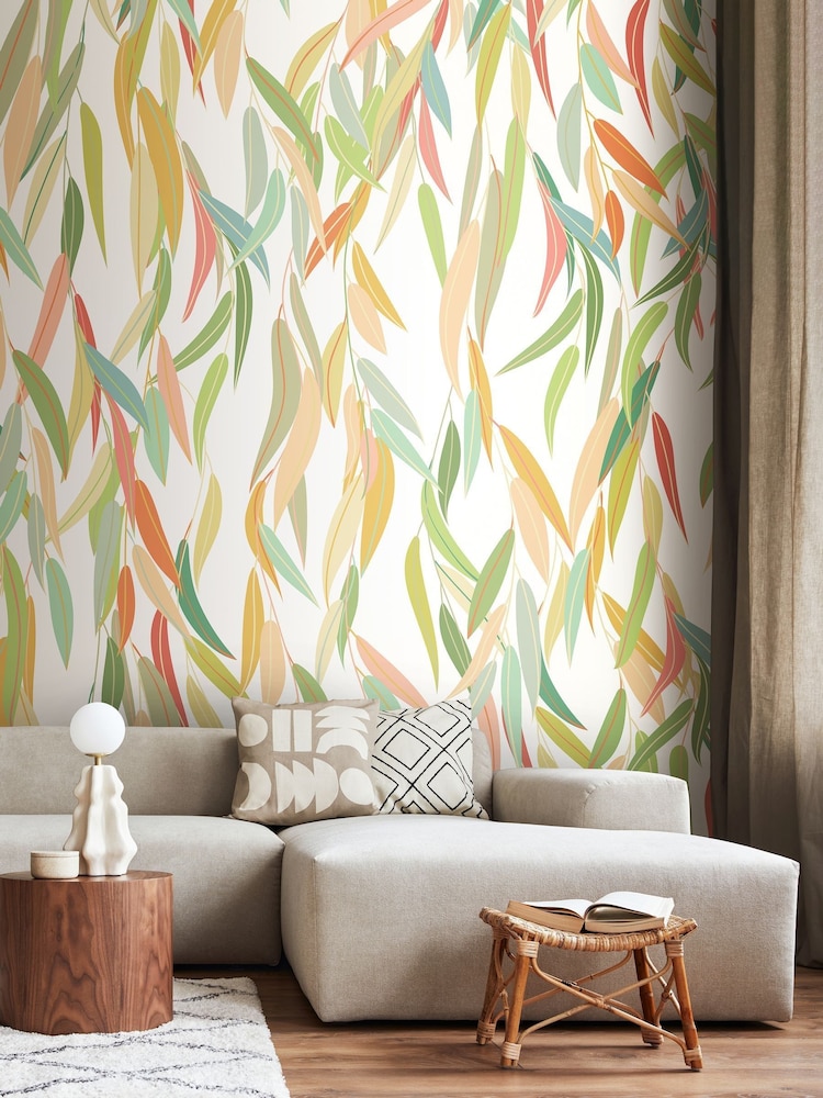 Origin Murals Apple Green Willow Leaves 2.8m x 3.5m Wall Mural - Image 1 of 2 Origin Murals Apple Green Willow Leaves 2.8m x 3.5m Wall Mural - Image 1 of 2