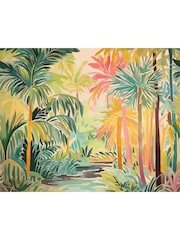 Origin Murals Emerald Green Pretty Palms Wall Mural - Image 3 of 4