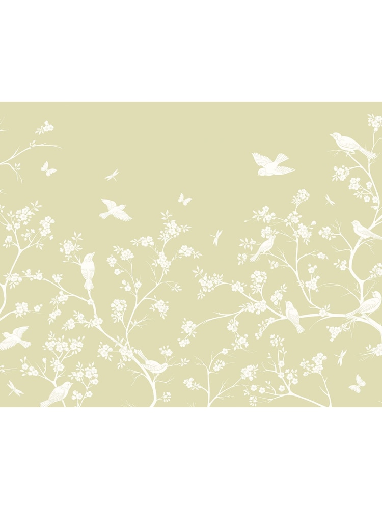 Origin Murals Soft Green Blossom Trail 2.8m x 3.5m Wall Mural - Image 2 of 2 Origin Murals Soft Green Blossom Trail 2.8m x 3.5m Wall Mural - Image 2 of 2