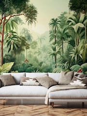 Origin Murals Forest Green Jungle Trees Wall Mural - Image 1 of 2