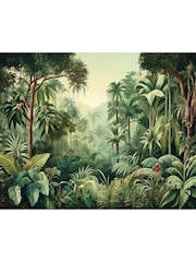 Origin Murals Forest Green Jungle Trees Wall Mural - Image 2 of 2