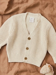 My 1st Years Personalised Oatmeal Knitted Cardigan - Image 2 of 3