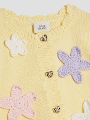 River Island Yellow Baby Girls Crochet Floral Print 3D Set - Image 5 of 5
