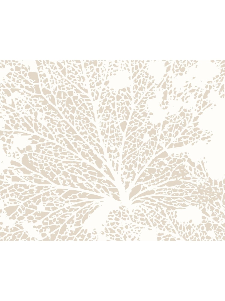 Origin Murals Natural Linen Skeleton Leaf A4 Wallpaper Sample - Image 1 of 1