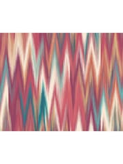 Origin Murals Raspberry Red Ikat Zig Zag A4 Wallpaper Sample - Image 1 of 1