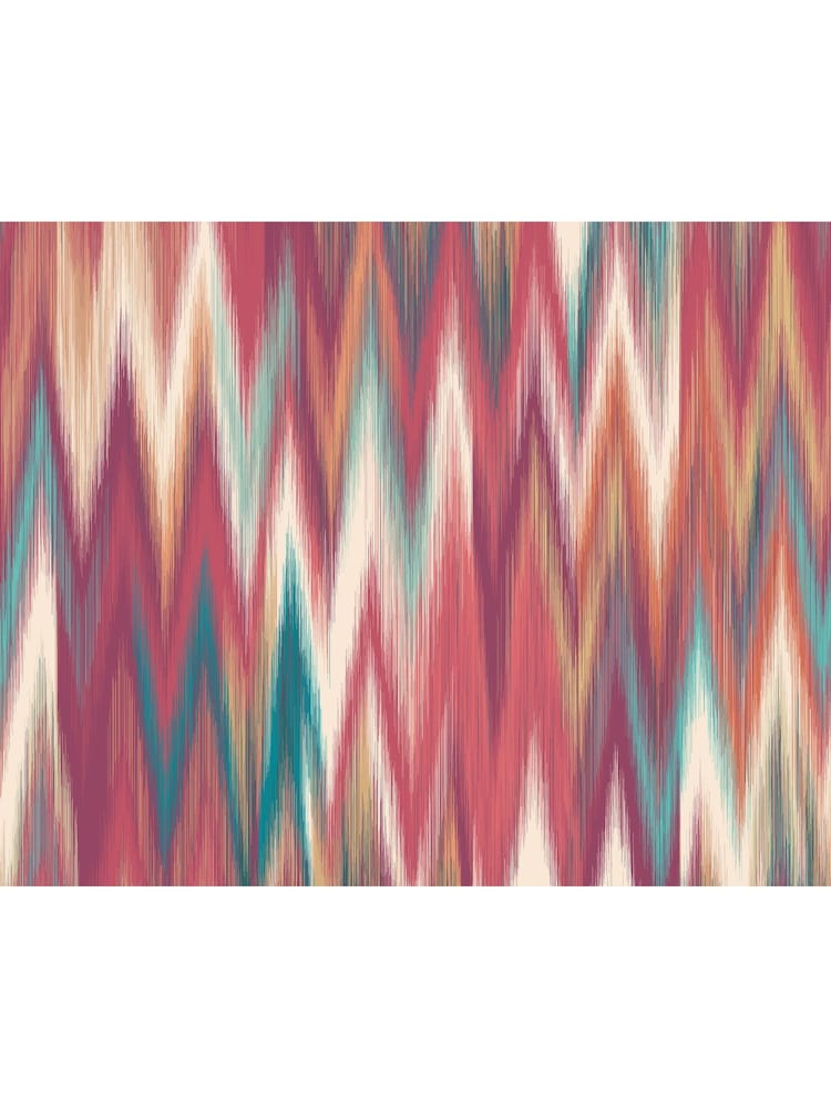 Origin Murals Raspberry Red Ikat Zig Zag A4 Wallpaper Sample - Image 1 of 1