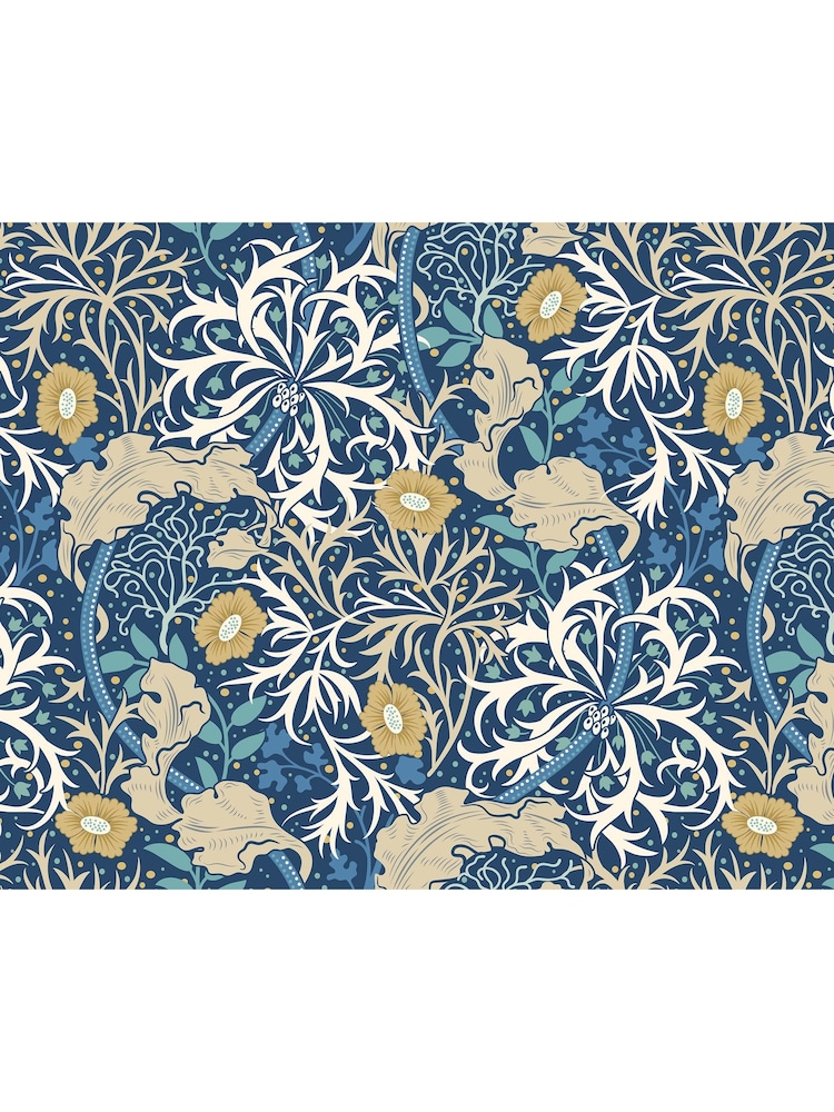 Origin Murals Ink and Petrol Trailing Seaweed Garden A4 Wallpaper Sample - Image 1 of 1