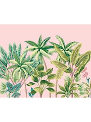 Origin Murals Pink Tropical Palm Trees A4 Wallpaper Sample - Image 1 of 1