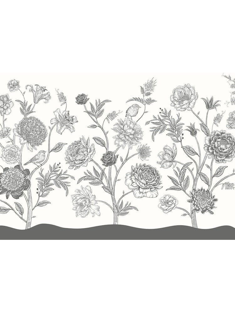 Origin Murals Black and White Skeleton Leaf A4 Wallpaper Sample - Image 1 of 1