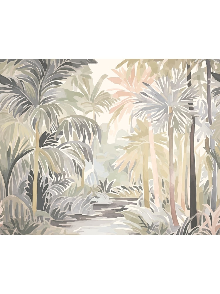 Origin Murals Natural Stone Pretty Palms Print A4 Wallpaper Sample - Image 1 of 1 Origin Murals Natural Stone Pretty Palms Print A4 Wallpaper Sample - Image 1 of 1