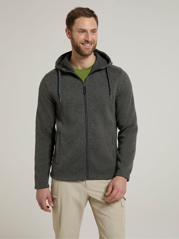 Mountain Warehouse Black Mens Nevis Fleece Hoodie - Image 1 of 4