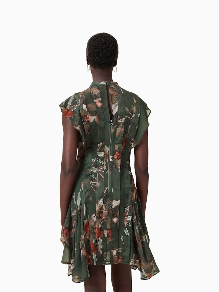 AllSaints Green Fleur Dress - Image 2 of 9
