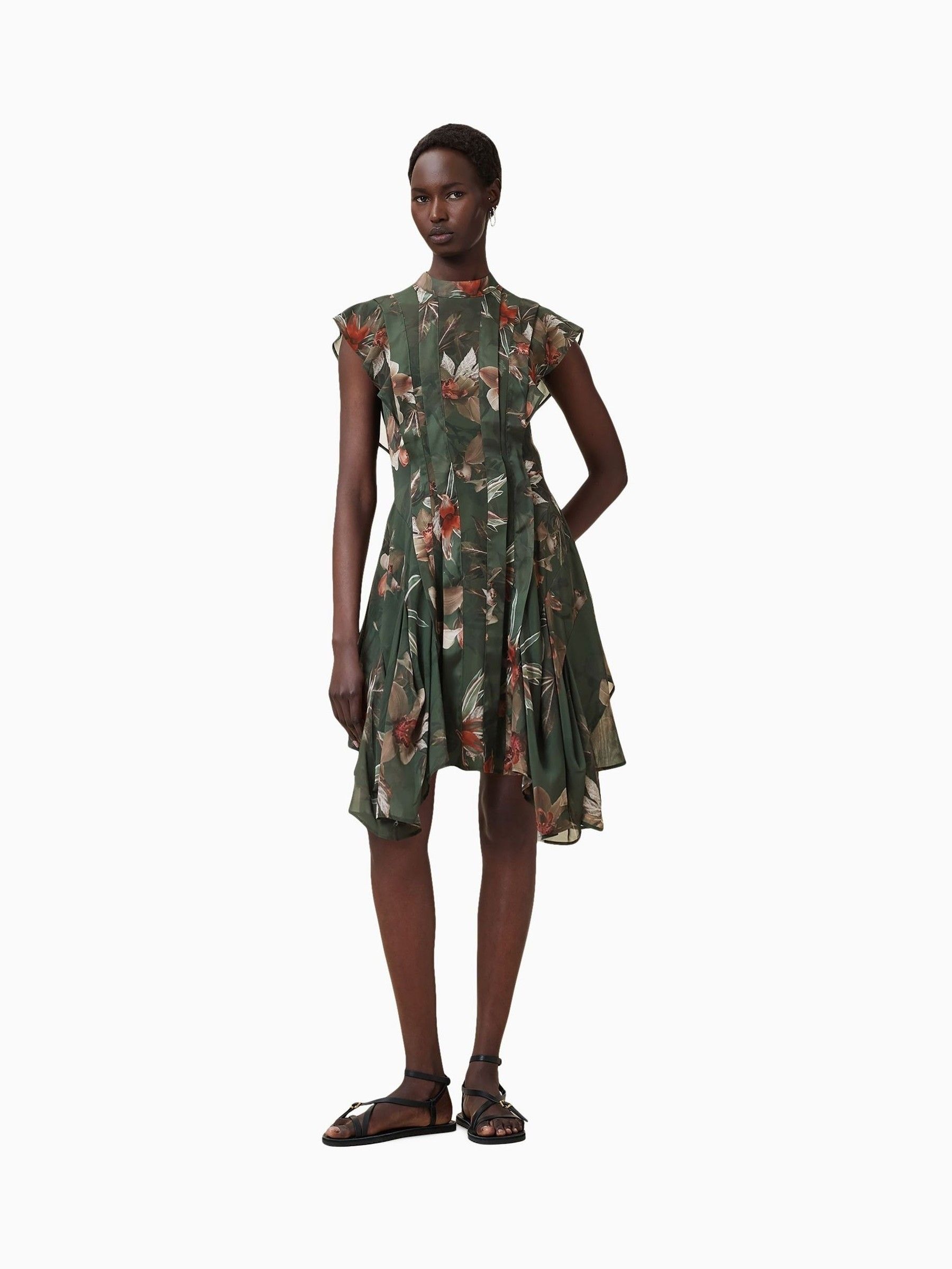 Buy AllSaints Green Fleur Dress from Next USA