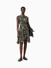 AllSaints Green Fleur Dress - Image 4 of 9