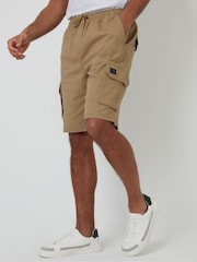 Коричневый - Threadbare Jogger Style Cargo Shorts - Изображение 1 из 4