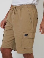 Коричневый - Threadbare Jogger Style Cargo Shorts - Изображение 4 из 4