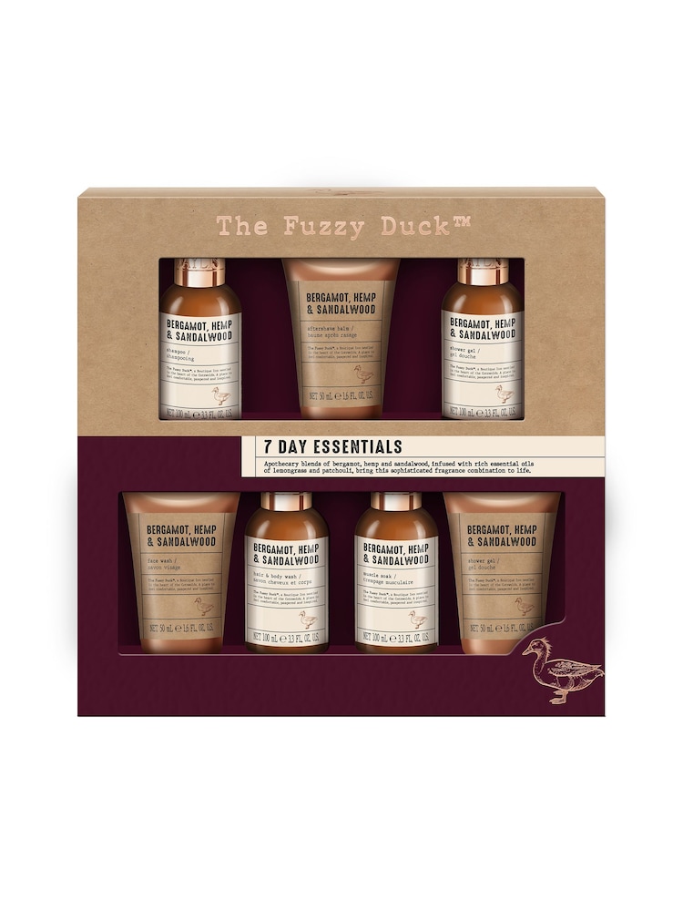Baylis & Harding The Fuzzy Duck Bergamot, Hemp & Sandalwood Mens 7 Day Essentials Gift Set - Image 1 of 5 Baylis & Harding The Fuzzy Duck Bergamot, Hemp & Sandalwood Mens 7 Day Essentials Gift Set - Image 1 of 5