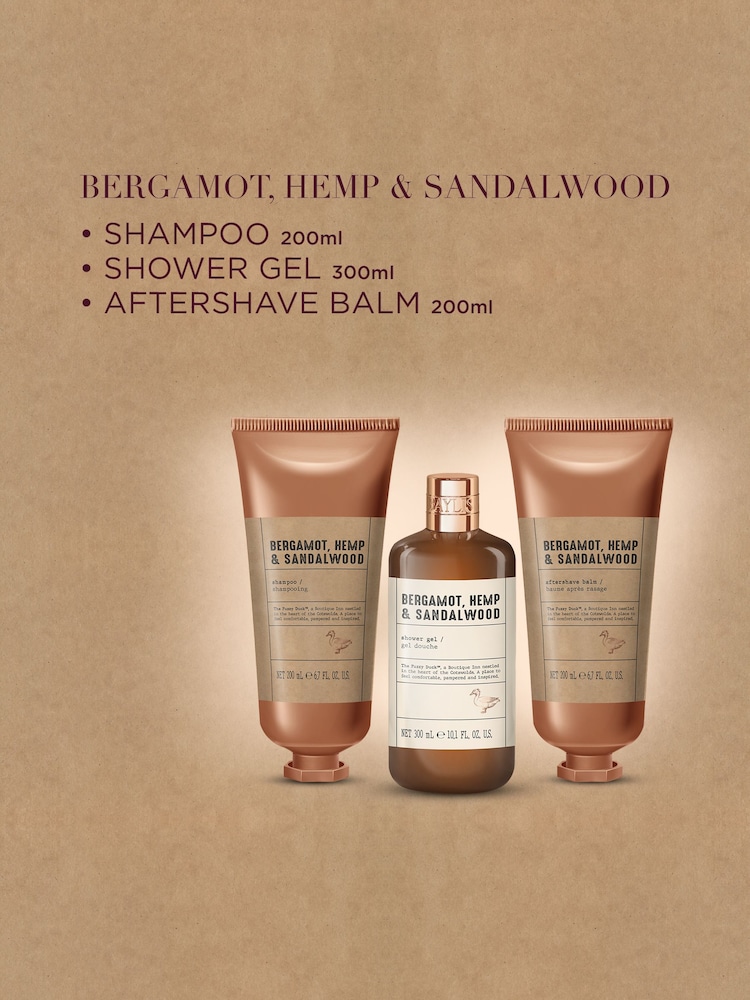 Baylis & Harding The Fuzzy Duck Bergamot, Hemp & Sandalwood Mens Refreshing Shower Kit Gift Set - Image 2 of 5