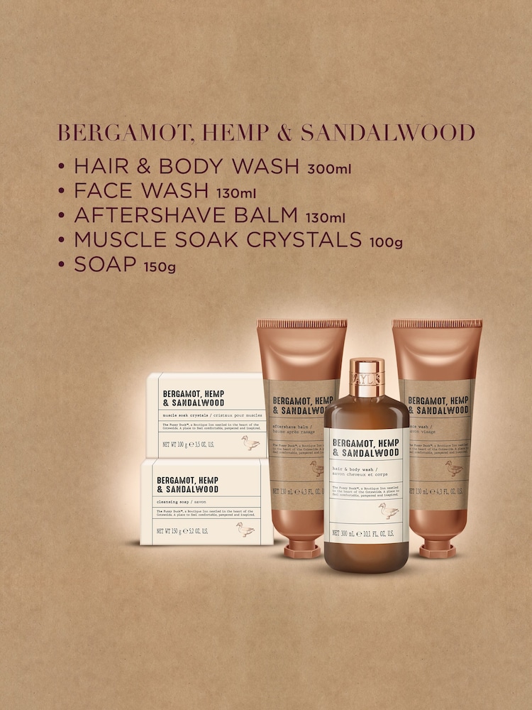 Baylis & Harding The Fuzzy Duck Bergamot, Hemp & Sandalwood Mens Refreshing Wash Kit Gift Set - Image 2 of 5 Baylis & Harding The Fuzzy Duck Bergamot, Hemp & Sandalwood Mens Refreshing Wash Kit Gift Set - Image 2 of 5