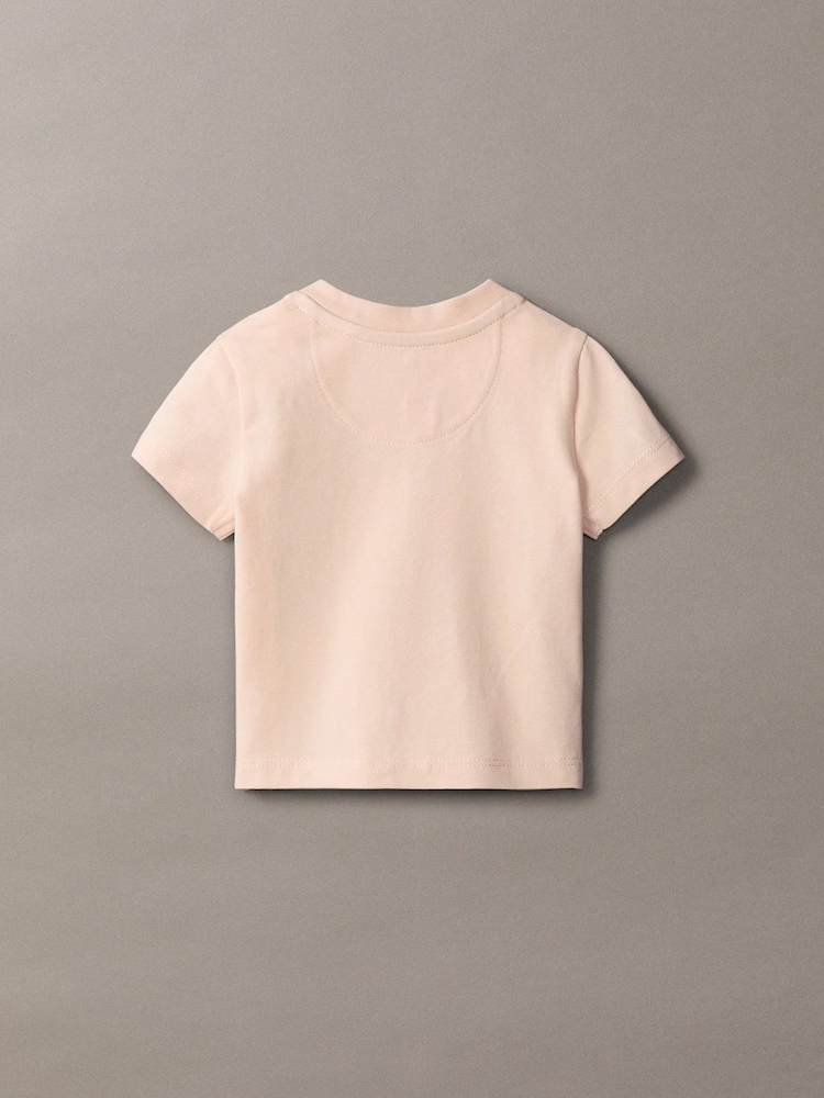 Calvin Klein Pink Monogram Short Sleeve T-Shirt - Image 2 of 2 Calvin Klein Pink Monogram Short Sleeve T-Shirt - Image 2 of 2