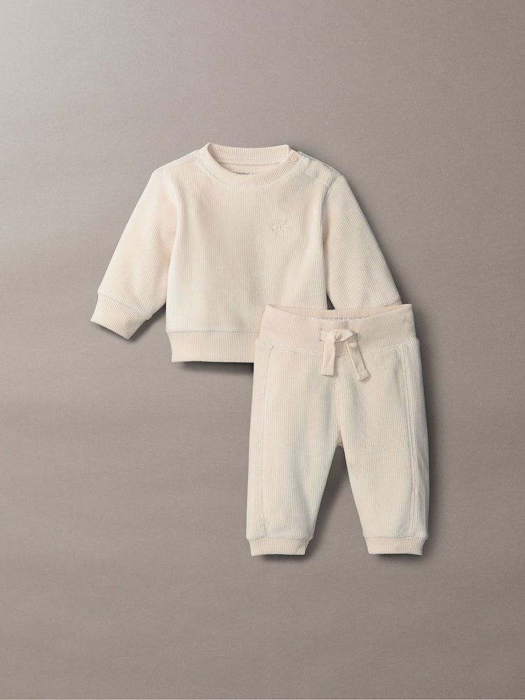 Calvin Klein Grey Rib Velvet Fleece Gift Set - Image 1 of 2 Calvin Klein Grey Rib Velvet Fleece Gift Set - Image 1 of 2