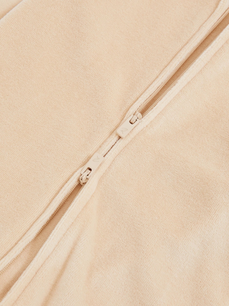 Reiss Neutral Charlie Cotton-Blend Velour Sleepsuit - Image 2 of 2