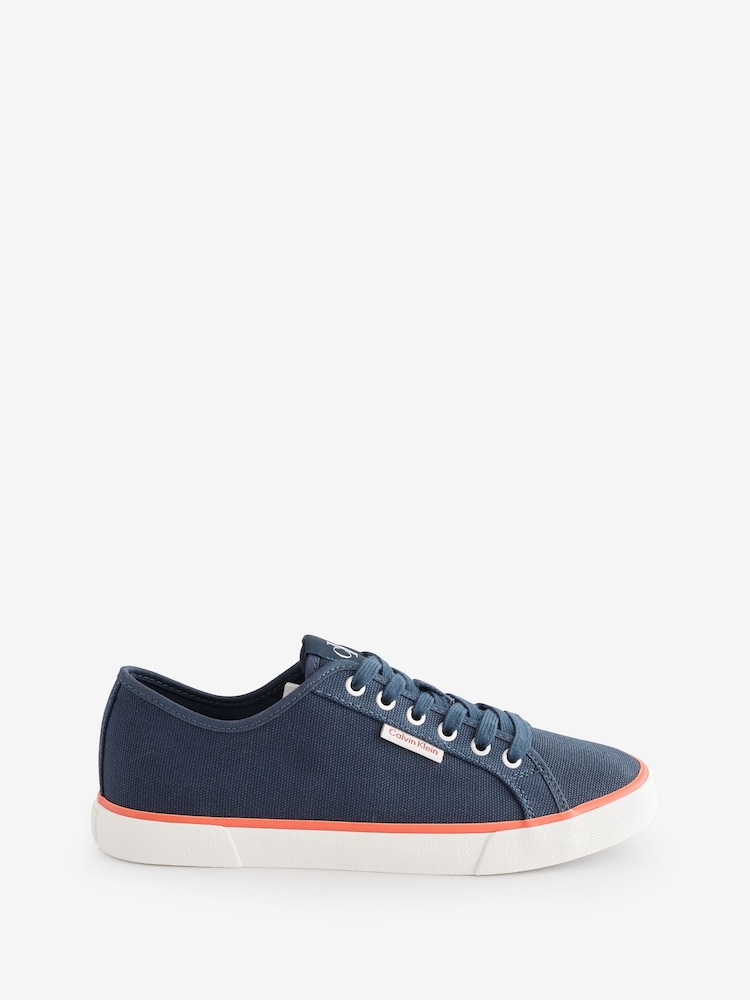 Calvin Klein Blue Essential Vulcanised Trainers - Image 1 of 1