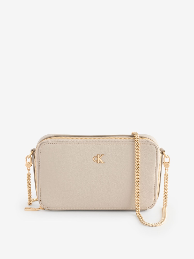 Calvin Klein White Minimal Mono Camera Bag - Image 1 of 4