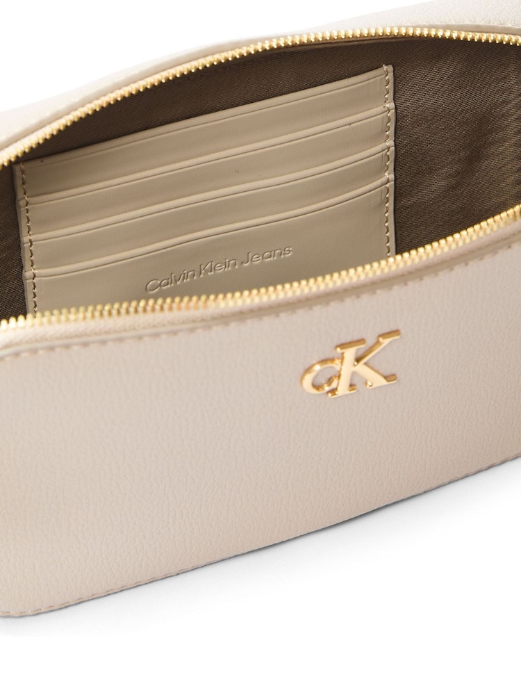 Calvin Klein White Minimal Mono Camera Bag - Image 4 of 4
