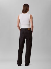 Calvin Klein White Viscose Nylon Crew Neck Vest - Image 2 of 5