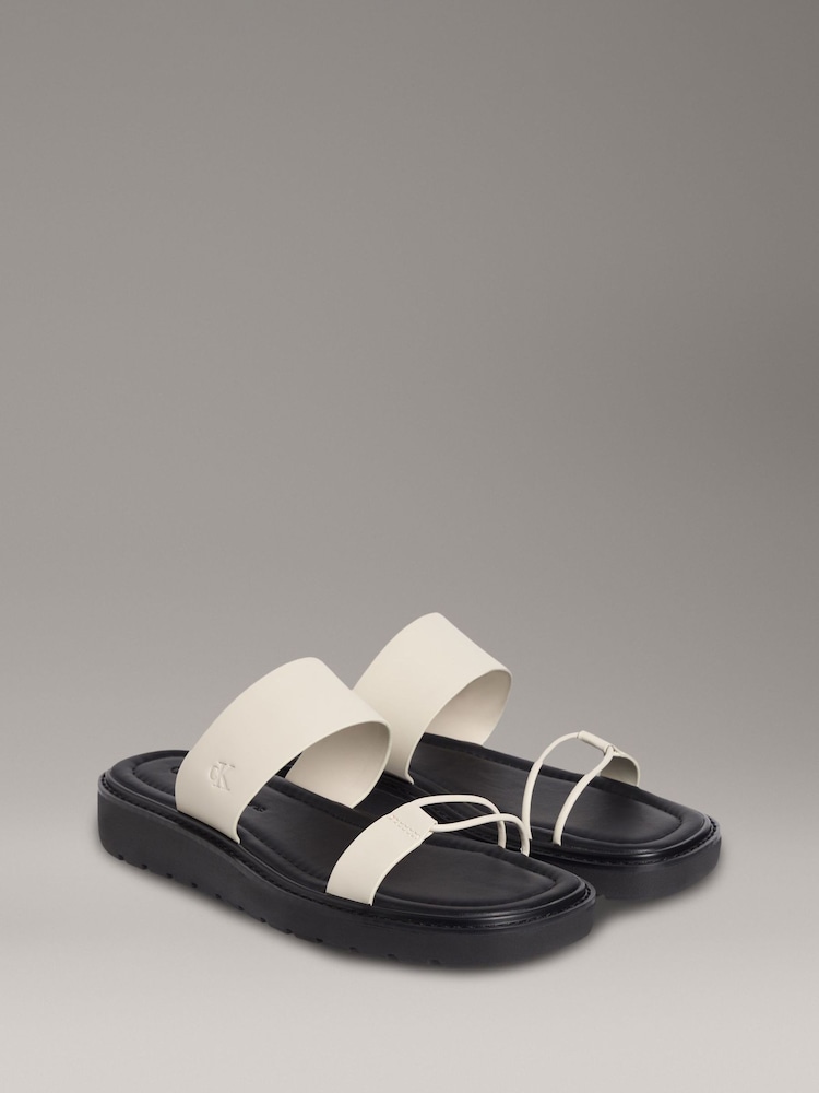 Calvin Klein Rope Soft Leather Sandals - Imagem 2 de 5